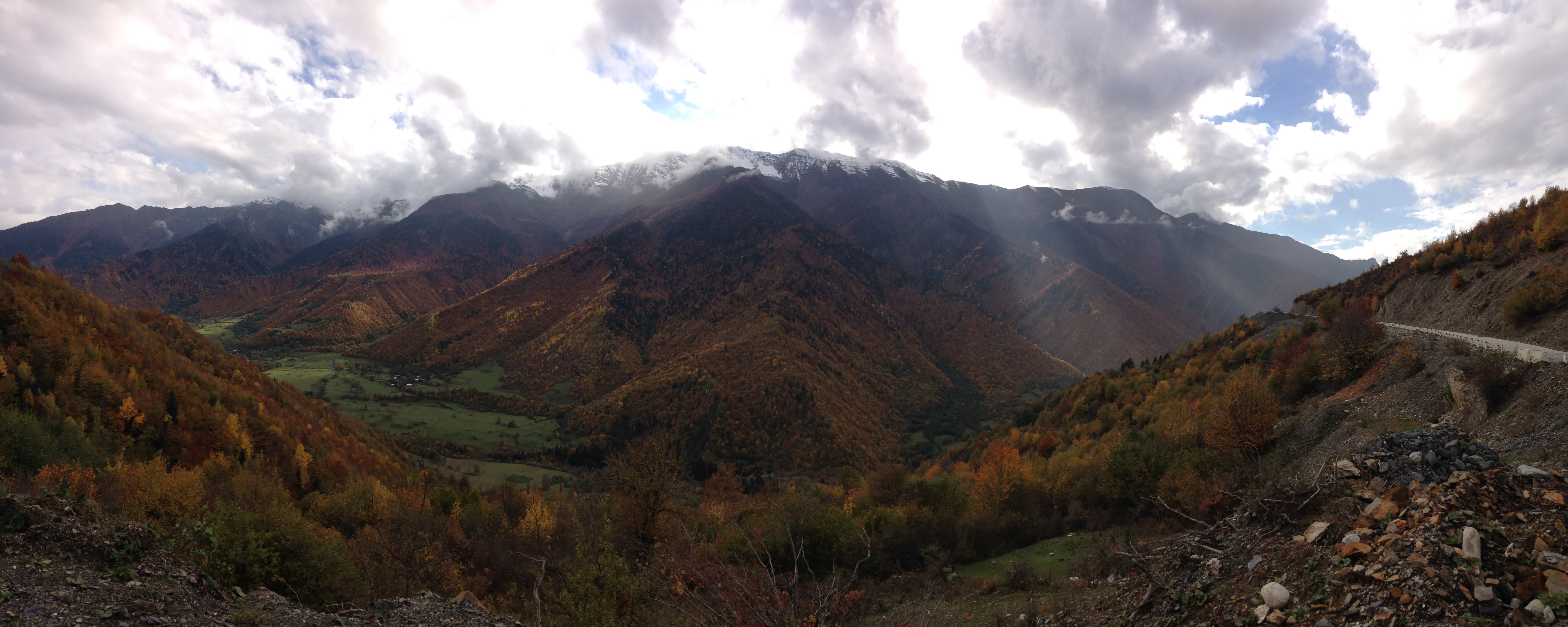 Fall colours in the Caucasus mountains